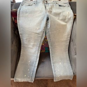 Tommy size 16 blue jeans w/white splatters